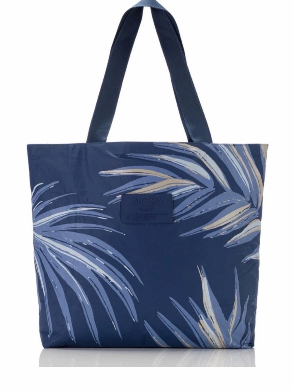 ALOHA Collection Navy Palm Print Day Tripper Tote - Hanalei Moon/Navy